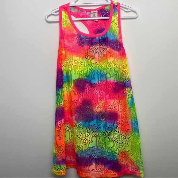 OP Other - Girls tie dye lace cover up sleeveless tank top